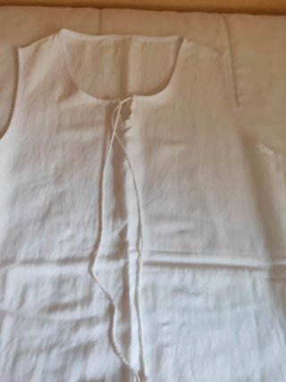 Vestido blanco sin mangas bordado talla L
