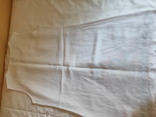 Vestido blanco sin mangas bordado talla L