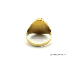 sello oro 18k con piedra con onix