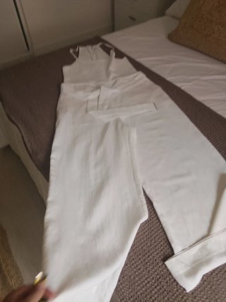 Mono Mango Blanco Pierna Ancha