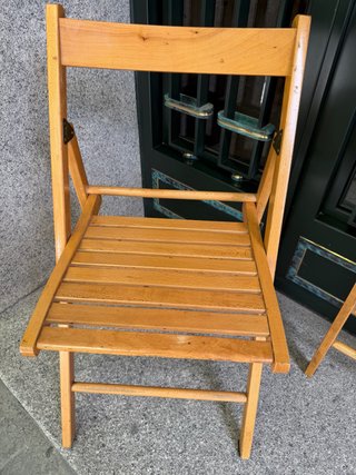 Sillas plegables de madera Ikea marron claro