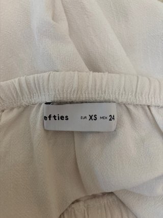 Pantalón Lino Lefties Talla XS Blanco