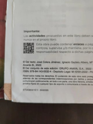 Libro matemáticas 3ºESO ANAYA