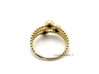 sortija oro 18k con piedra con circonita