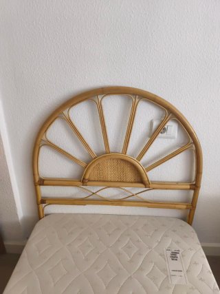 2 Cabeceros Cama Ratán 90cm
