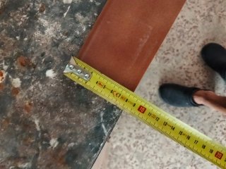 Rodapié marrón 8x25 biselado