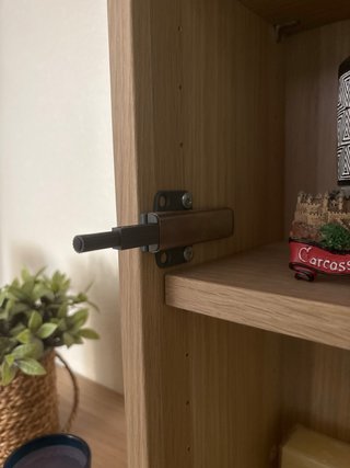 Mueble modular IKEA BESTÅ blanco y roble 190×180