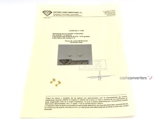 pendientes oro 18k con piedra con diamante