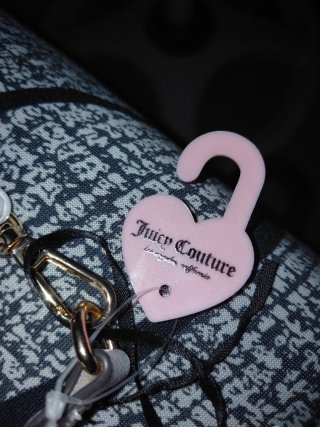 Bolso Hombro Juicy Couture Negro y Rosa
