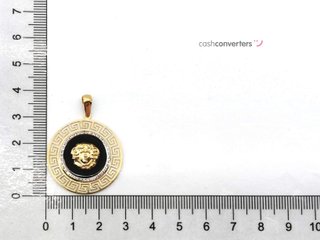 colgante oro 18k con piedra con circonita,onix