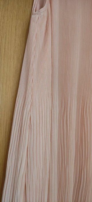 Vestido rosa plisado talla única
