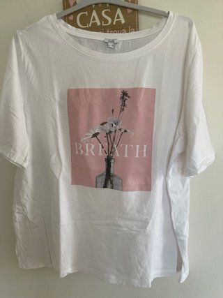 T-shirt OVS Donna Bianca Tg 52 Nuova