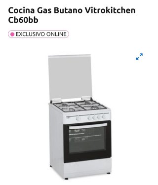 Cocina de gas blanca