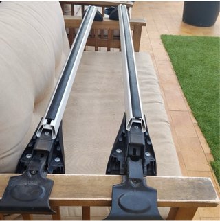 Cofre portaequipajes coche gris 421l y barras