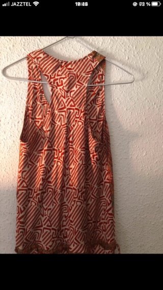 Vestido largo seda naranja y rojo