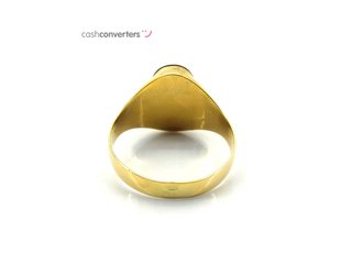 sello oro 18k con piedra con onix