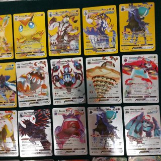 36 Cartas Vmax Pokémon Doradas Plateadas Holográfi
