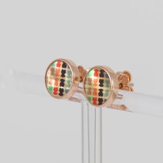 Pendientes Tous de Plata Vermeil y Nácar Tartan