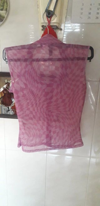 Blusa transparente H&M rosa