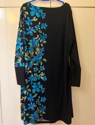 Vestido negro estampado floral talla 3XL