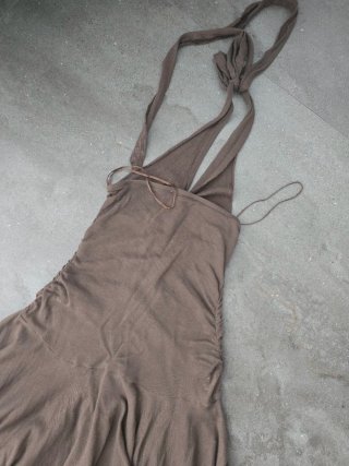 Vestido Zara marrón asimétrico