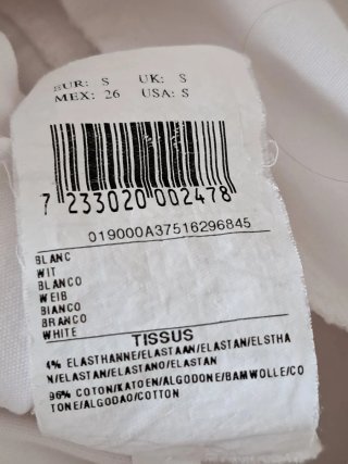 Vestido 96% algodón