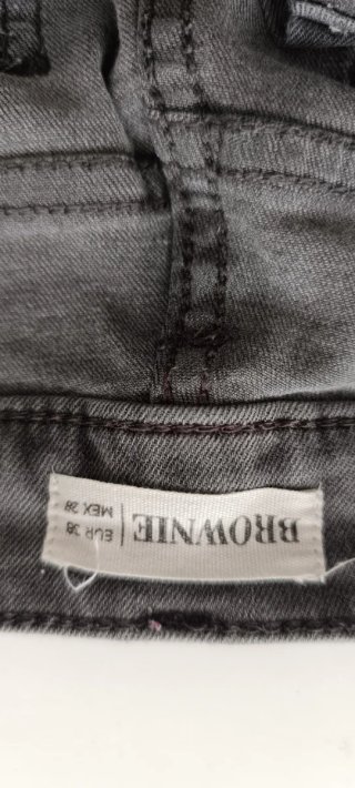 Pantalón vaquero gris mujer Brownie