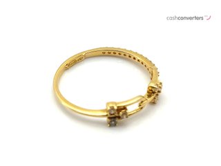 sortija oro 18k con piedra con circonita