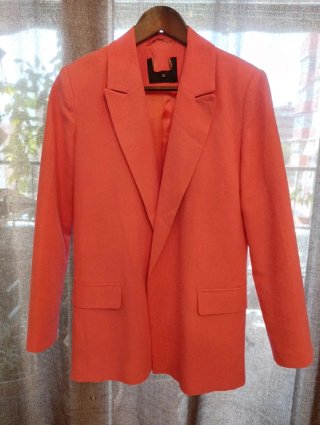 Chaqueta de vestir rosa talla S