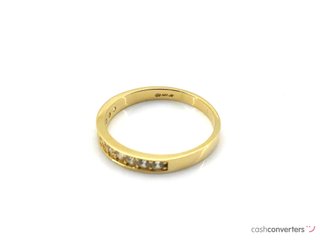 anillo oro 18k con piedra con circonita