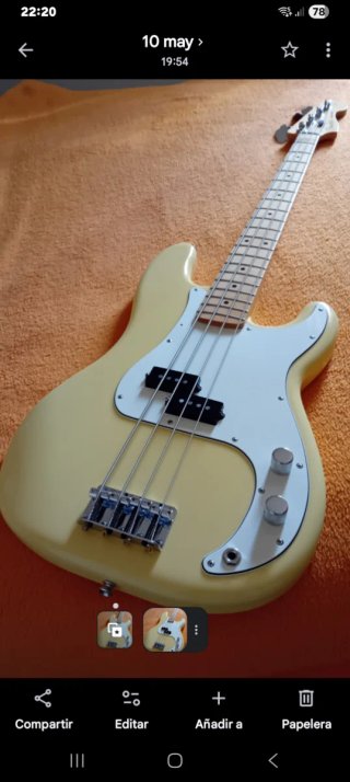 Bajo Fender Precision Buttercream