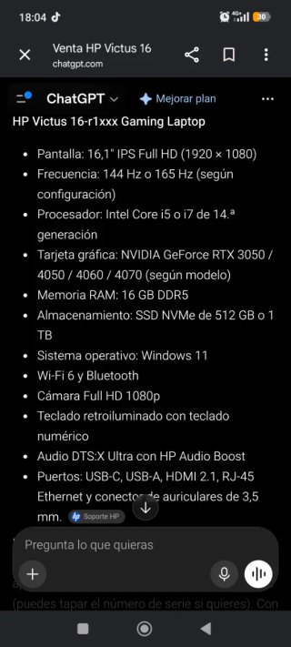 HP Victus Portátil