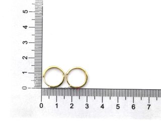 argollas oro 18k con piedra con circonita