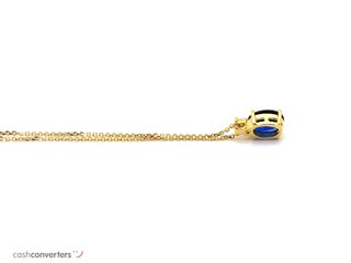 gargantilla oro 18k con piedra con circonita 22cm