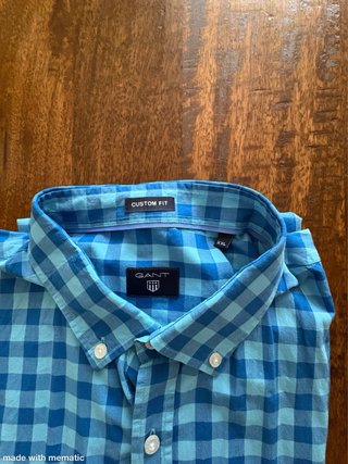 Camisa GANT cuadros azules y turquesa