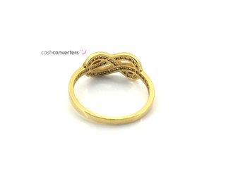 anillo oro 18k con piedra con circonita