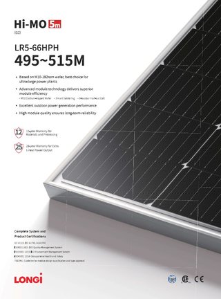 Panel Solar Longi 505W