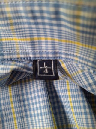 Camisa Cortefiel cuadros azul y amarillo
