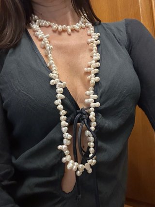 Collar largo perlas barrocas