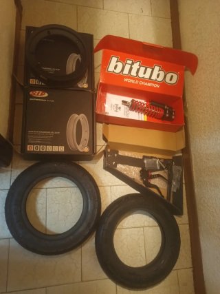 Kit Vespa Bitubo Amortiguador y Llantas