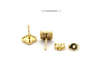 pendientes oro 18k con piedra con circonita