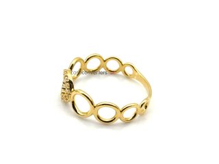 anillo oro 18k con circonita