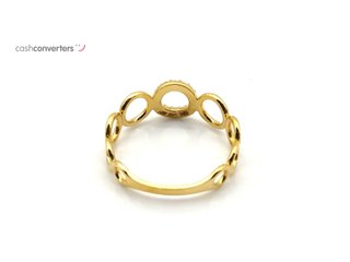 anillo oro 18k con circonita