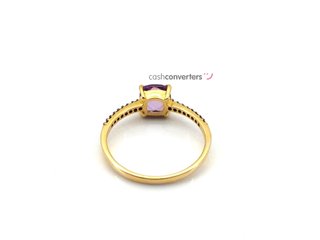 anillo oro 18k con amatista