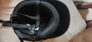 Casco equitación terciopelo negro 50cm