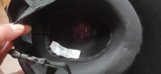 Casco equitación terciopelo negro 50cm