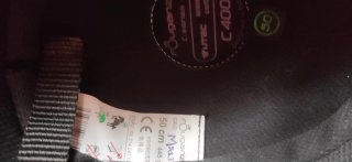 Casco equitación terciopelo negro 50cm