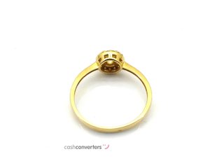 sortija oro 18k con piedra con circonita