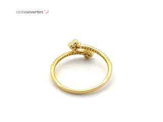 anillo oro 18k con piedra con circonita