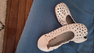 Zapatos planos Eneka blancos perforados